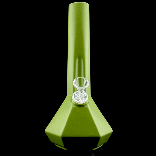10” Ceramic Octagon Bong | Green