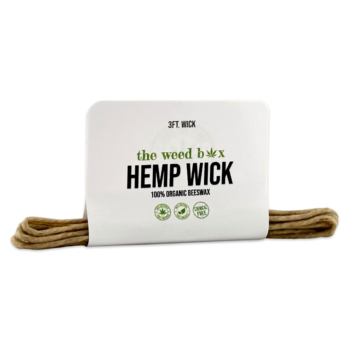 Custom Organic Beeswax Hemp Wick, Flip Top Box Format