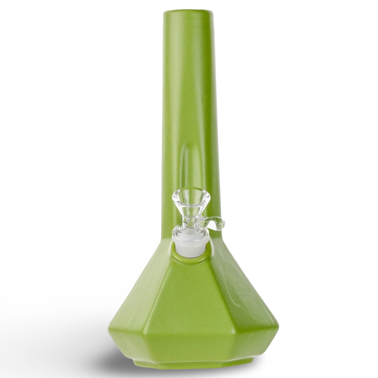 10” Ceramic Octagon Bong | Green