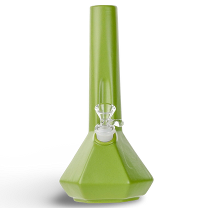 10” Ceramic Octagon Bong | Green